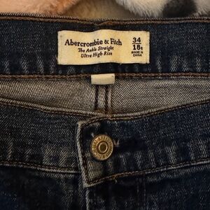 Abercrombie & Fitch Men’s Ankle Straight Jeans - Dark Blue Denim